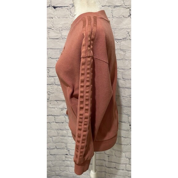 Adidas Waffle Knit Crewneck Long Sleeve Sweatshirt With Logo Size S/M - Picture 4 of 10